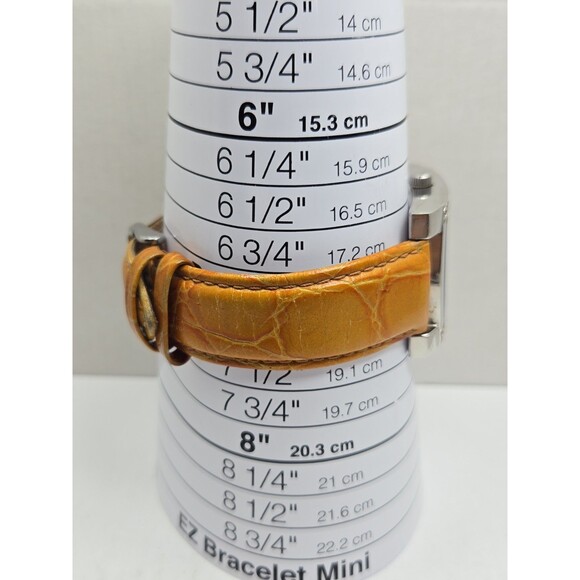 Lucien Piccard Swiss Quartz Tank Orange Crystal Bezel Womens Watch New Battery main image 9